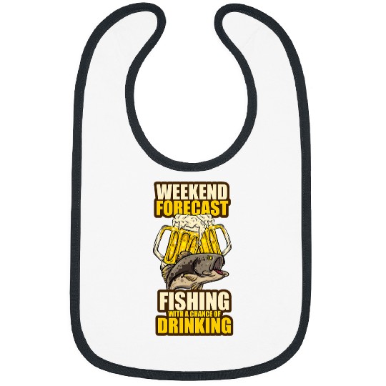 Fishing Pole Alcohol Fisherman Student Outdoor Funny 1 Bibs