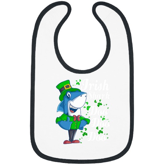 St Patricks Day Shark Funny Saint Paddys Student Teacher Bibs