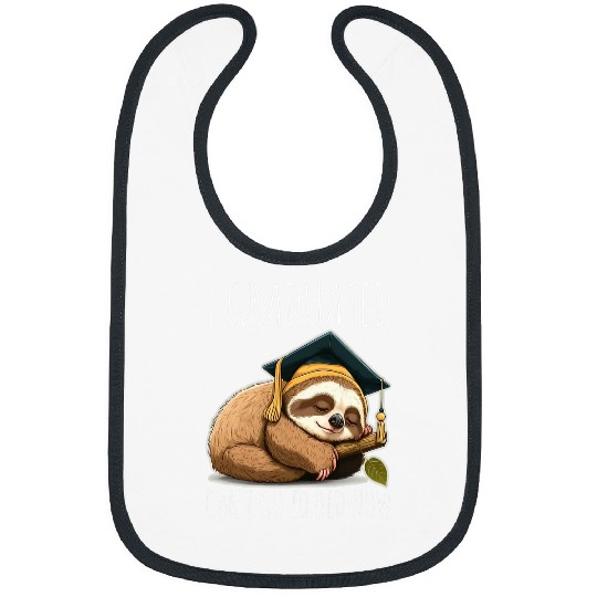 Graduation Sloth Uni Master Bachelor School Morning Group 4 Bibs