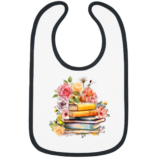 Colorful Flowers Womens Love Spring Watercolor Women Bibs