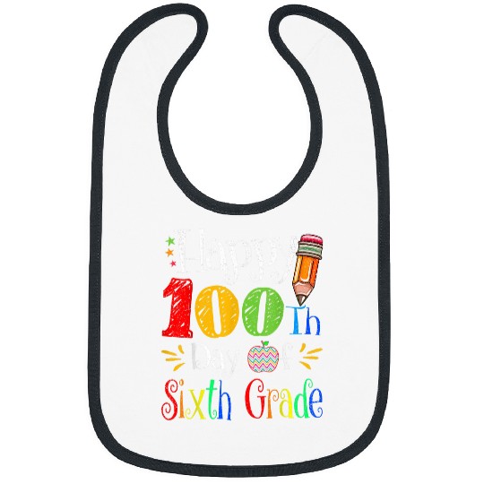 Happy 100th Day of School Kindergarten Teacher or Student 18 Bibs