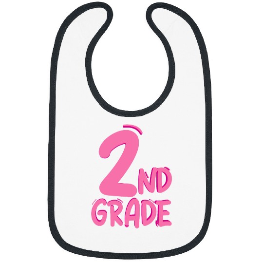 Second Grade Pink Girls Boys Teacher Team 2nd Grade Squad Bibs
