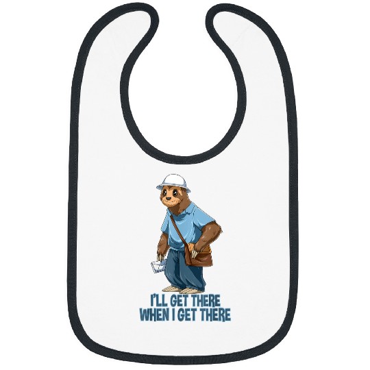 Sloth Mailman Funny Slowest Mailman Ever Bibs