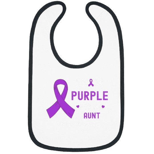 I Wear Purple For My Aunt Epilepsy Awareness Supporter Bibs