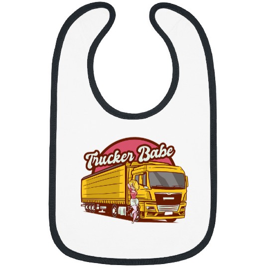 Trucker Babe Semi Truck Driver Cute Girl Driver 18 Wheel Bibs