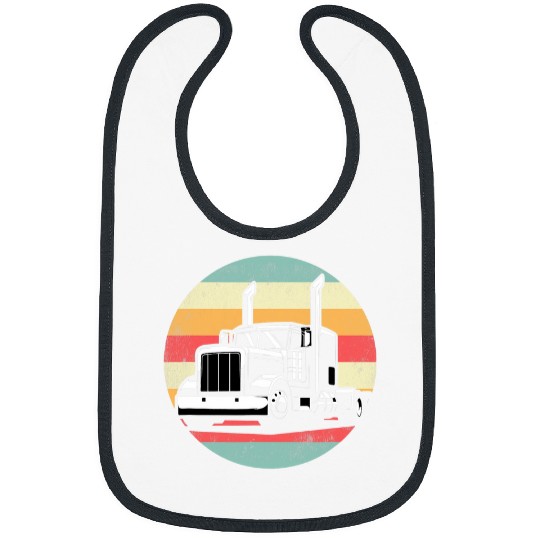 semi truck sunset trucking lover truck driver Bibs