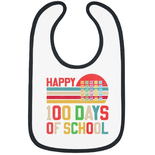 Happy 100th Day of School 100 Days of School Teacher Student 2 Bibs