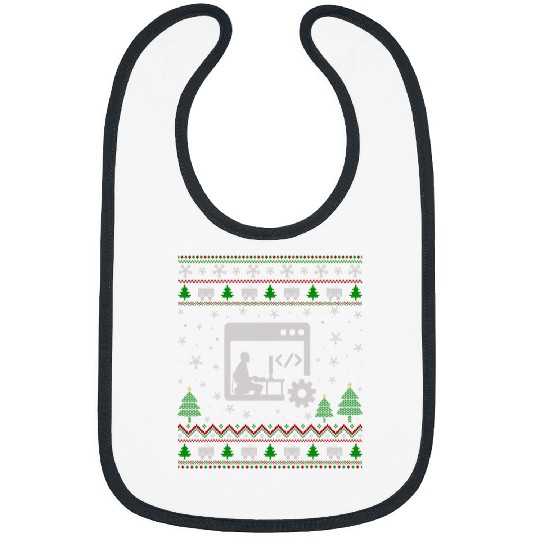 Ugly Christmas Sweater for Programmer Funny Ugly Bibs