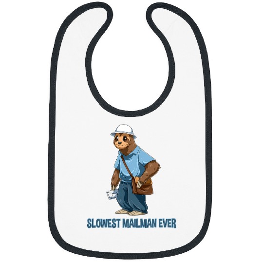 Sloth Mailman Slowest Mailman Ever Bibs