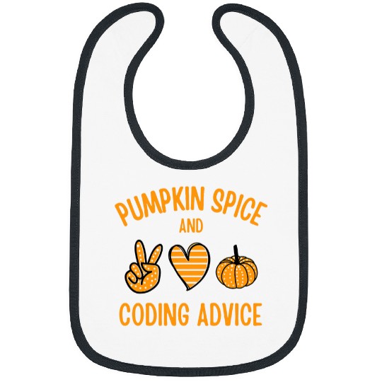 Pumpkin Spice and Coder Advice Programmer Fall Halloween Bibs