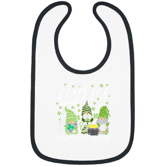 OR nursess Love Shenanigans Cute Gnomes nurses St Patricks Day Bibs