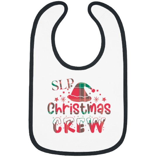 SLP Christmas Crew Speech Therapy Funny vintages Ugly Sweater Bibs