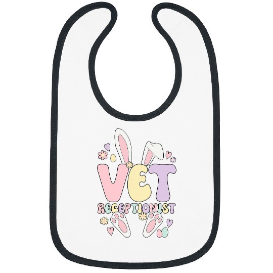 Vet Receptionist Easter Bunny Veterinary Receptionist Bibs