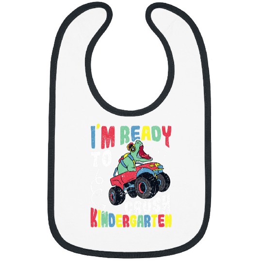 Im Ready To Crush Kindergarten Dinosaur Back To School Trex Bibs