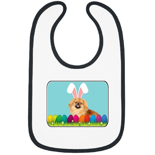 Pekingese w Bunny Ears Bibs