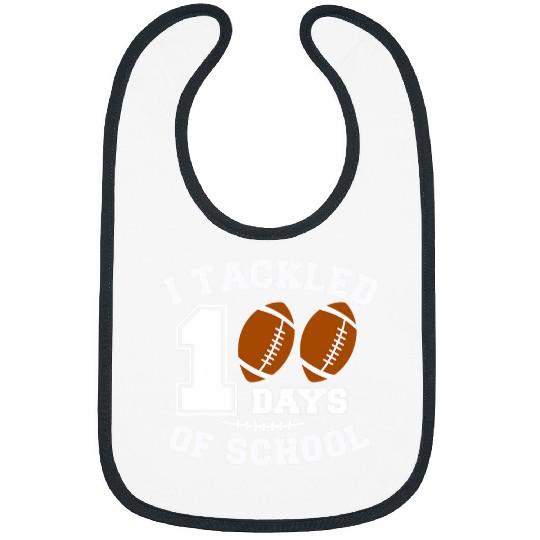 I Tackled 100 Days School 100th Day Football Student Teacher 3 Bibs