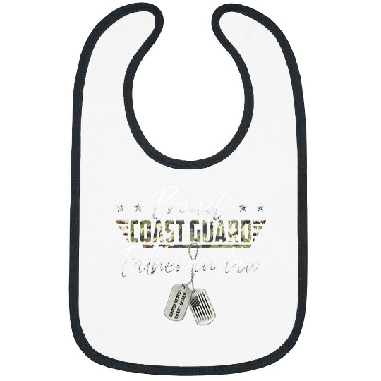 Proud Coast Guard FatherInLaw American Military Gifts Bibs