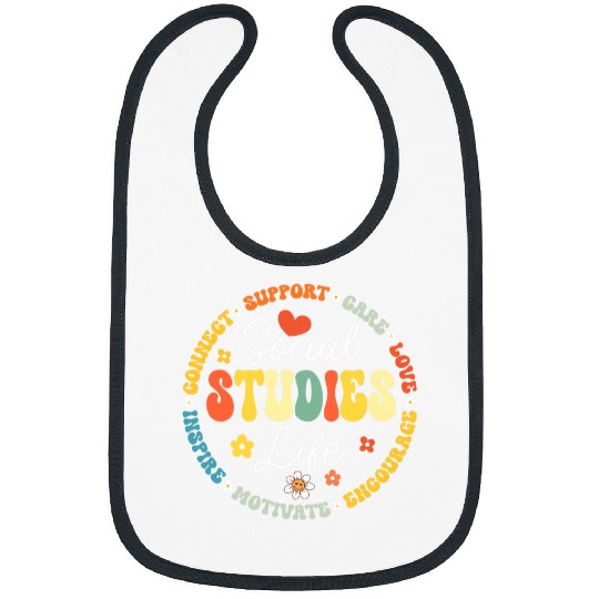 Social Studies Life Teacher Back To School First Day Bibs