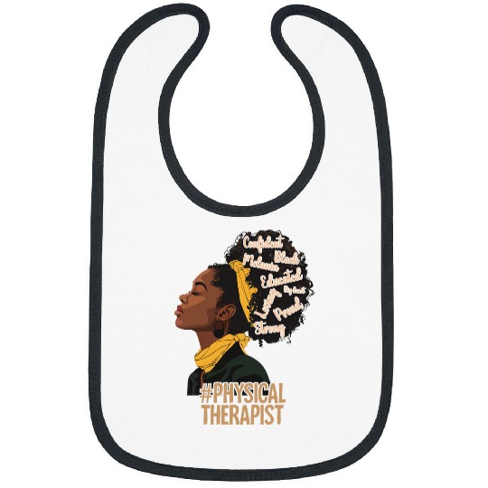 Physical Therapist Afro African American Black History Bibs