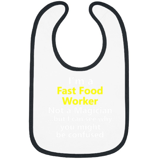 Funny Fast Food Worker Job Cashier Associate Customer Gift Bibs