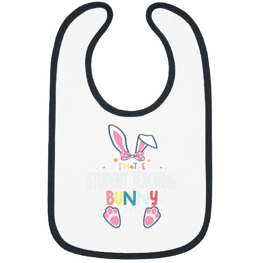 Im The Student Teaching Bunny Easter Day Rabbit Matching 1 Bibs