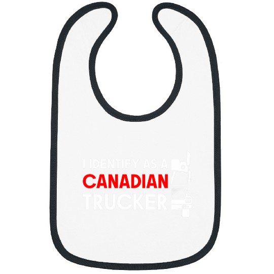 I identify as a canadian trucker proud truck driver saying Bibs