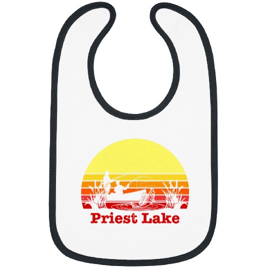 Priest Lake Idaho Fishing Design Bibs