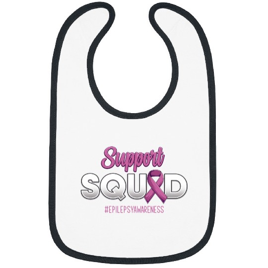Support Squad Epilepsy Awareness Fighting Warrior Men Women Bibs