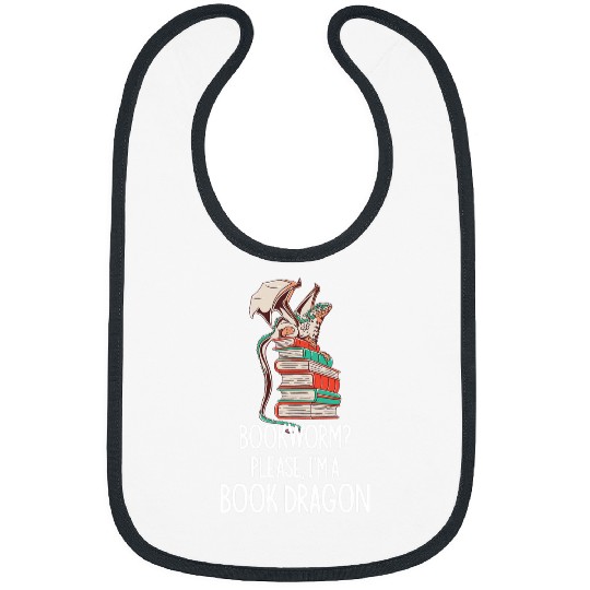 Book Dragon Funny Bookworm 1 Bibs
