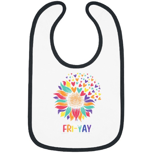 Sunflower Happy FriYay Teacher Friday Bibs