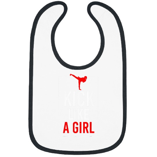 Funny Girl Karate Girl Kickboxing Girl Martial Arts Bibs