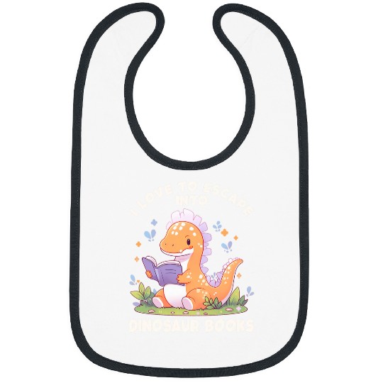 Dino Book Reading Dinosaur Reading Lovers Dinosaur Book Bibs