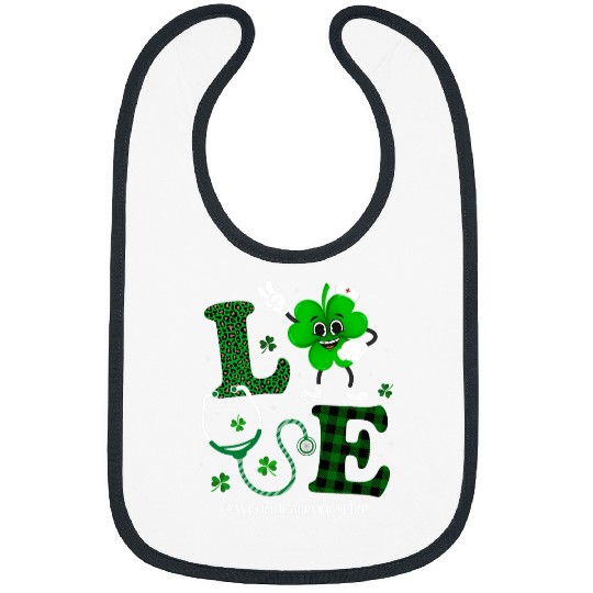 Love Wound Care nurses Life St Patricks Day nurses Shamrock Bibs