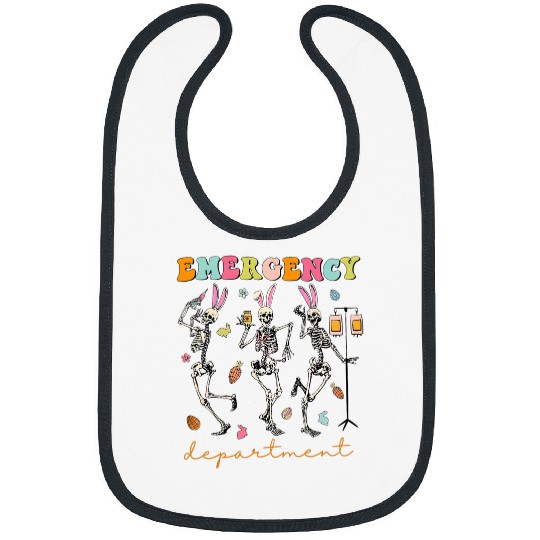 Skeletons Dancing Easter Emergency Department Er nurses Bibs