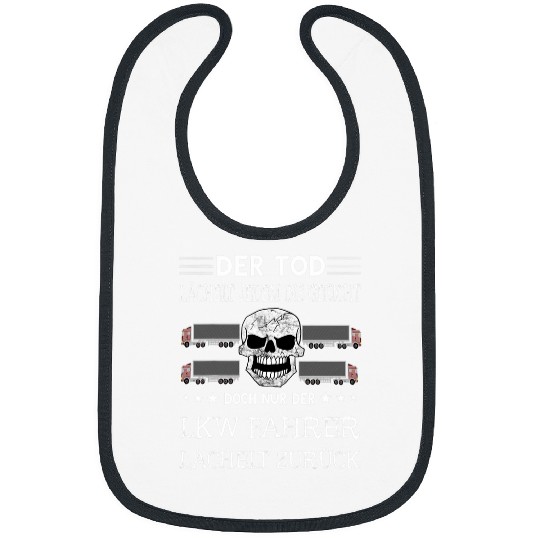 Mens Truck driver skull truck trucker motor driver slogan Bibs