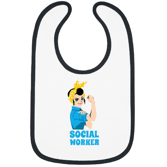 Social Worker Rosie The Riveter Bibs