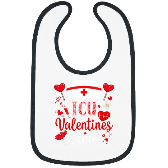 ICU Valentines nurses Crew Intensive Care Unit Valentines Day Bibs
