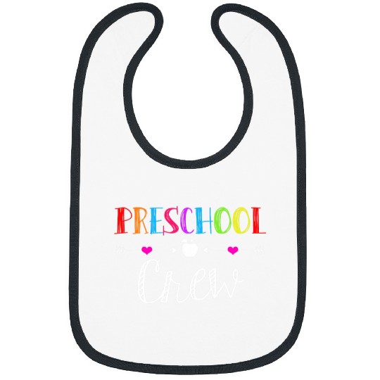 Preschool Crew Teacher Funny First Day Of School Kids Bibs