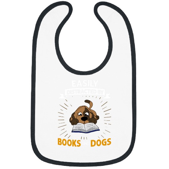 Book Dog Reading Bookworm Librarian Reader Bibs