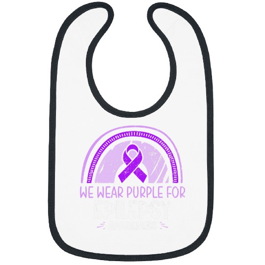 We wear Purple ribbon for epilepsy awareness month Bibs