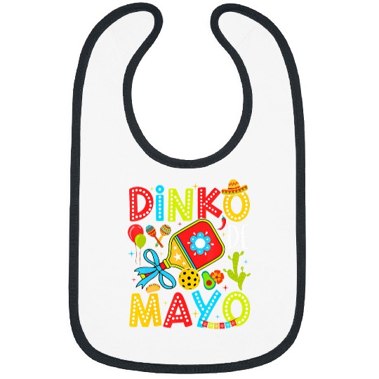 Dinko De Mayo Pickleball Mexican Fiesta Cinco De Mayo Party Bibs
