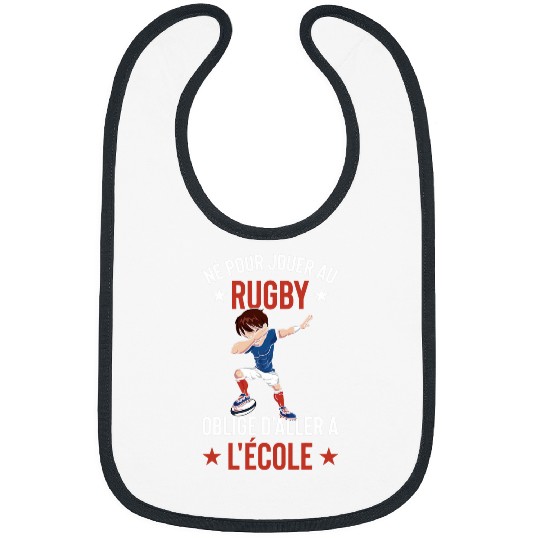 Cool rugby player for children born to play rugby Bibs