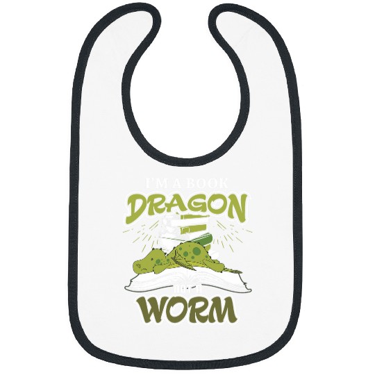 Im a Book Dragon not a Book Worm Reading Lovers Bibs