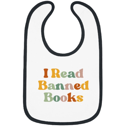 I Read Banned Books vintages Retro Groovy Bookworm Reading Bibs