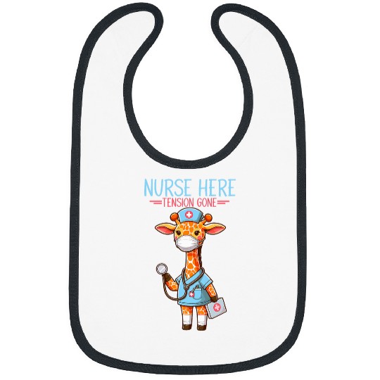 Nursing Giraffe Relaxation and Care of Giraffe Lovers nurses Bibs