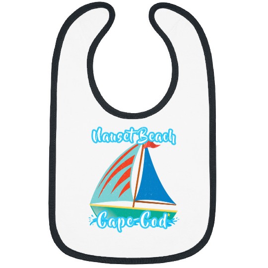 distressed nauset beach cape cod summer vacation sail boat Bibs