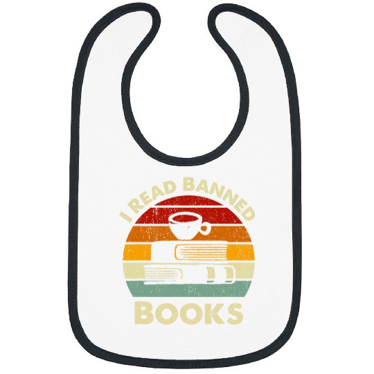 I Read Banned Books Retro Gift for Readers and Book Lovers Bibs