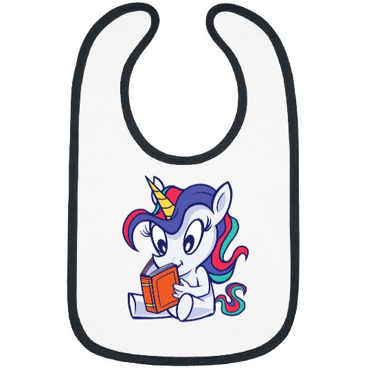 Funny Reading Lover Quotes Cute Book Lover Unicorns Bibs