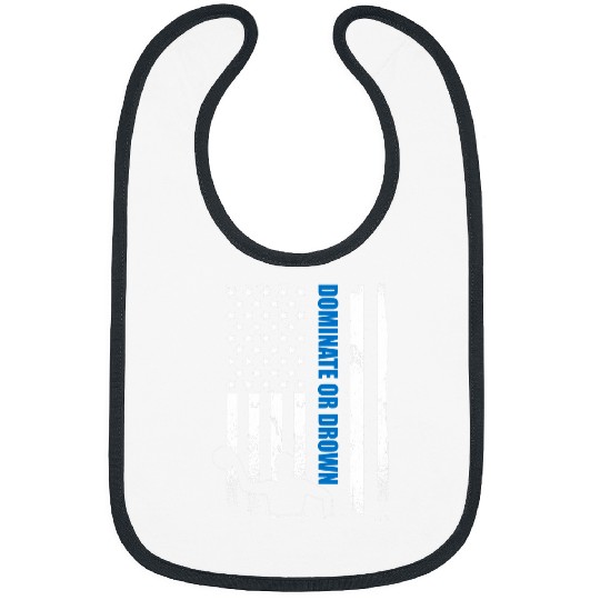 Dominate or Drown Water Polo American Flag Waterpolo Player Bibs