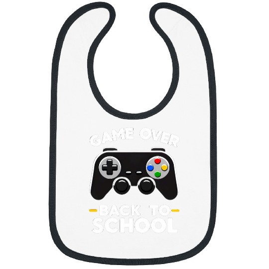 Funny Game Over Back To School Gaming student kids Bibs